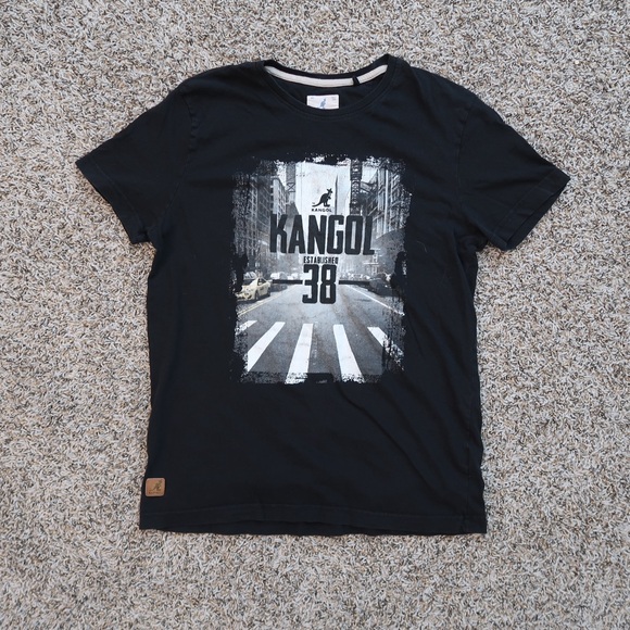 Kangol Black and White Graphic Tee - Picture 1 of 4